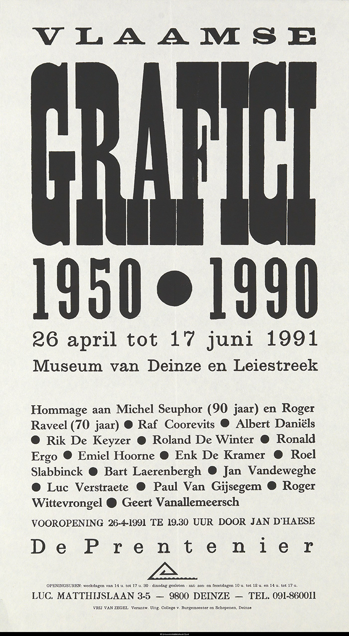 Hommage aan Michel Seuphor en Roger Raveel, Museum van Deinze en Leiestreek 1991